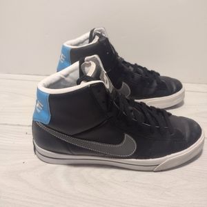 Nike Sweet Classic Hightop Mens Size 11.5 354701-027 Black/Blue.